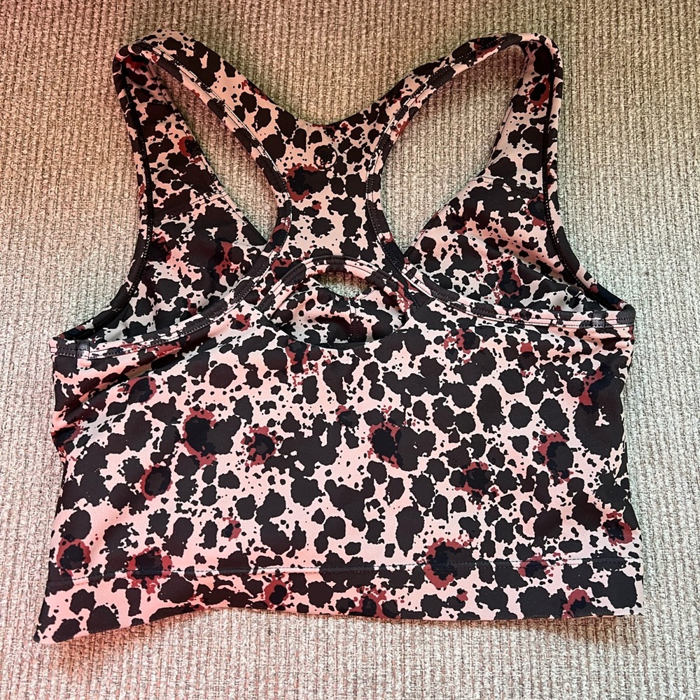 Sage Activewear Women’s V-Neck Keyhole Longline Bra -Ink Spot size XS